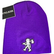 Purple Vagabond Jerk LogoMan Knit Beanie Hat