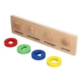 thumbnail image 1 of Shape Cognition Board, Exercise Hand Eye Coordination Toddler Stacking Puzzle Appropriate Size Basswood  For Home For Children Toddler Stacking Puzzle, 1 of 8