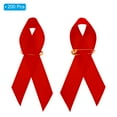 thumbnail image 3 of Unique Bargains Ribbon Pins, 200Pcs Red Awareness Ribbon Satin with Safety Pins, 3 of 7