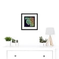 thumbnail image 2 of Science Map Satellite Lake District Cumbria UK Reproduction 8X8 Inch Square Wooden Framed Wall Art Print Picture with Mount, 2 of 4