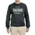 thumbnail image 2 of Wild Bobby,It's Not A Dad BOD It's A Father Figure Funny Husband Boyfriend Gift, Father's Day, Unisex Crewneck Graphic Sweatshirt, Heather Black, X-Large, 2 of 3