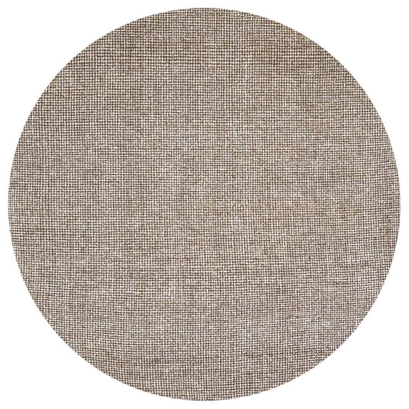 Alora Decor London 10' Round Solid Brown/Gray/Rust/Blue Hand-Tufted Area Rug