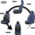 thumbnail image 5 of Florich Seat Covers Front Pair, Waterproof Faux Leather Seat Protectors, Auto Interior Cushions Fit for Most Cars Suv Trucks, Black&Blue, 5 of 7