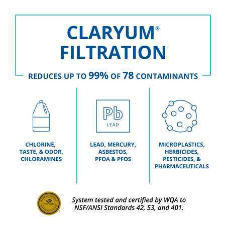 Aquasana - Claryum® 3-Stage Max Flow 800-gal. Filter Capacity Under Sink Water Filter with Dedicated Faucet - Brushed Nickel