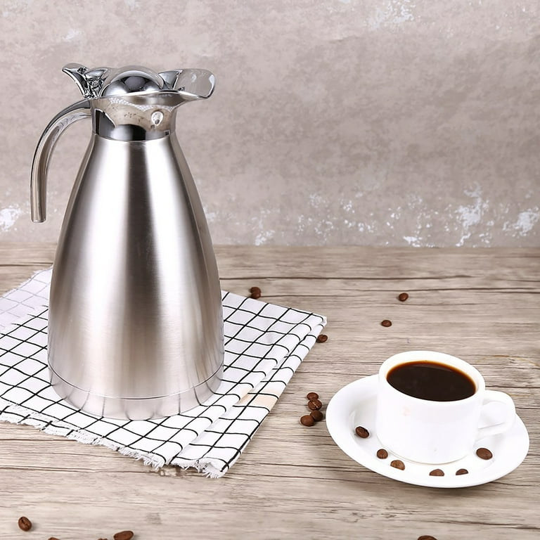 1.5L/2L Stainless Steel Heat Preservation Pot Large Capacity Portable Heat  Kettle Coffee Tea Vacuum
