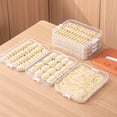 thumbnail image 4 of Tnobhg Dumpling Storage Box Multi-layers Large Capacity Portable Handle Airtight Lid Non-sticky Refrigerator Food Wonton Container Holder Organizer Kitchen Supplies, 4 of 8