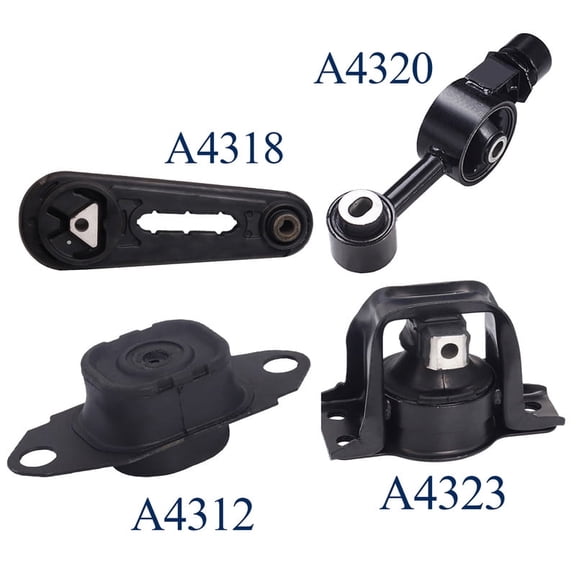 Set of 4 Engine Motor Mounts Compatible with 2009-2014 Nissan Cube 2007-2012 Nissan Versa 1.8L Replacement for A4312 A4318 A4320 A4323