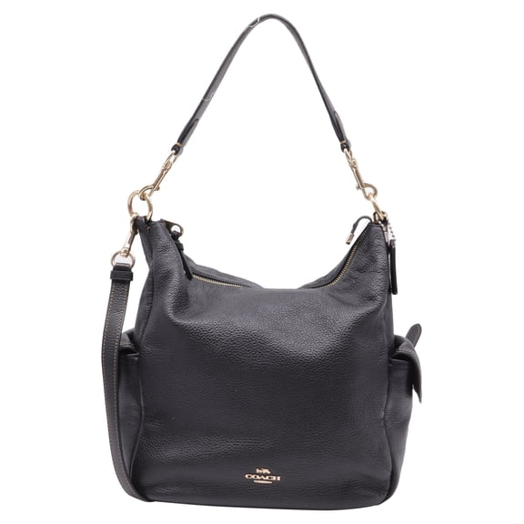 Pre-Owned Coach Pennie Shoulder Bag in Black Leather