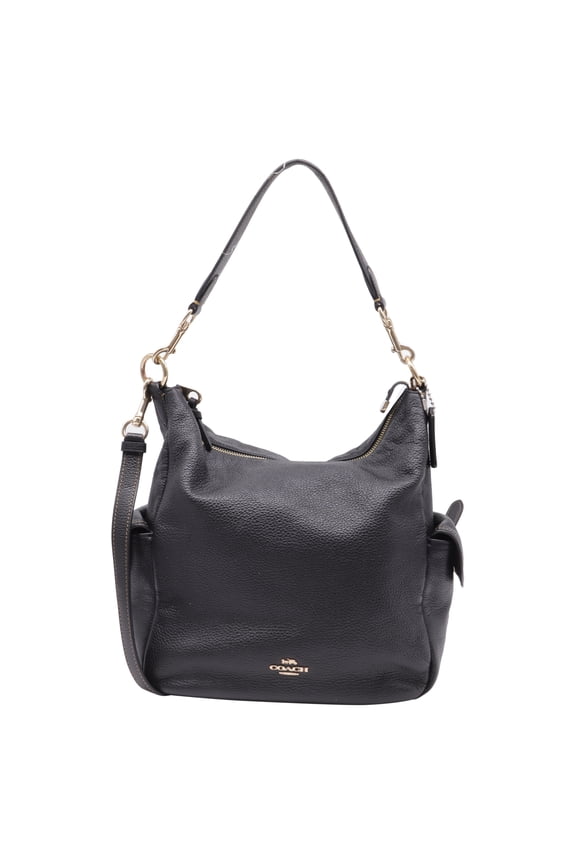 Pre-Owned Coach Pennie Shoulder Bag in Black Leather