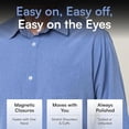 thumbnail image 2 of Joe & Bella Magnetic Button Shirt for Men, Adaptive Clothing for Men - Magnetic Closure Dress Shirts - Long-Sleeve, Tailored Fit, Hidden Magnets, Easy One-Hand Dressing, Stretch Cuffs, Blue - XL, 2 of 6