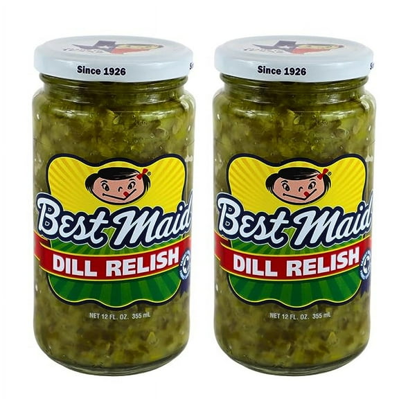 Best Maid Pickles of Texas - 2 Pack Bundled by Louisiana Pantry (Dill Relish, 12oz)