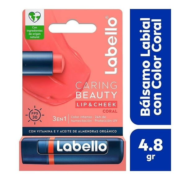 Balsamo labial Labello Caring beauty coral 4.8g