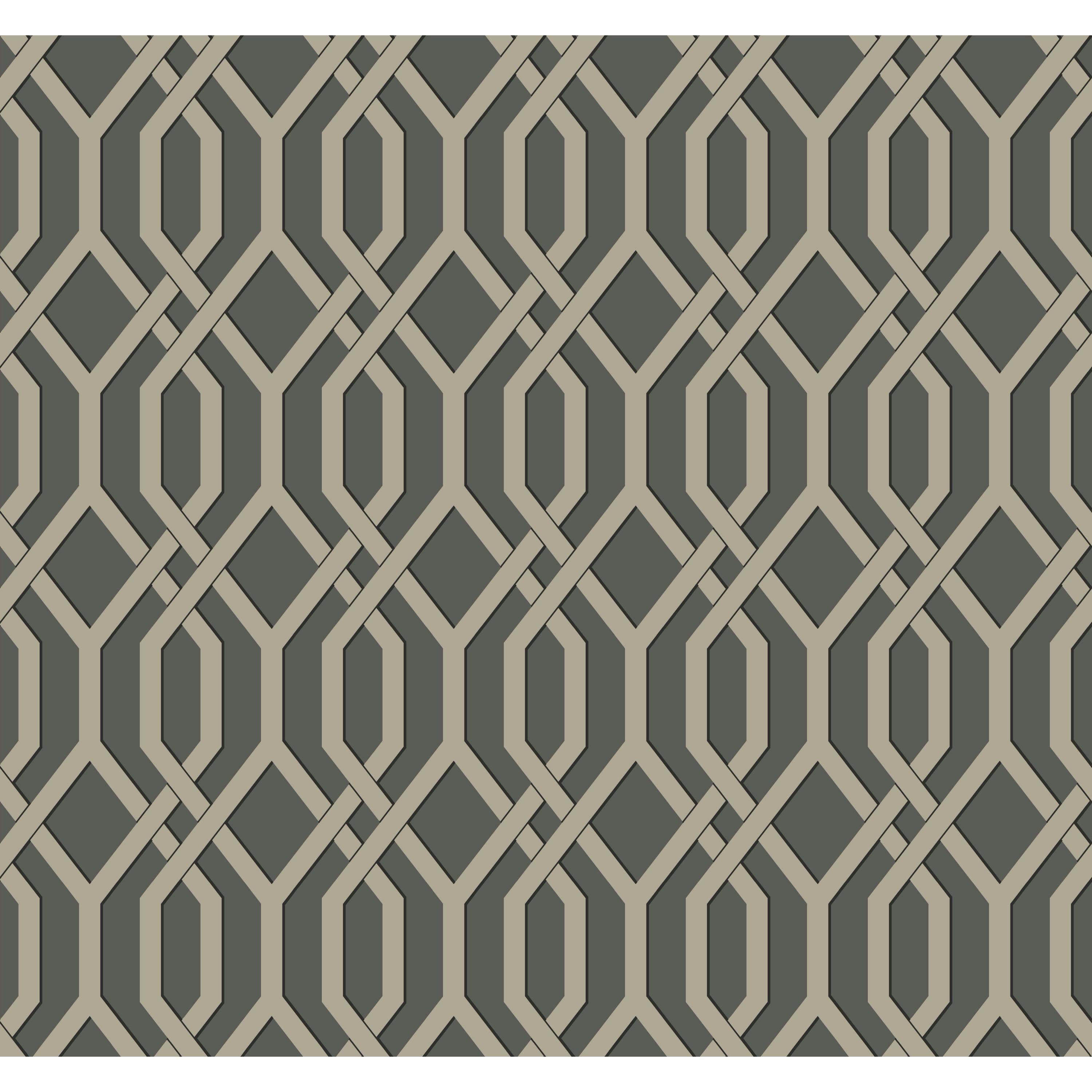 York Wallcoverings Gunmetal Garden Pergola Removable Wallpaper