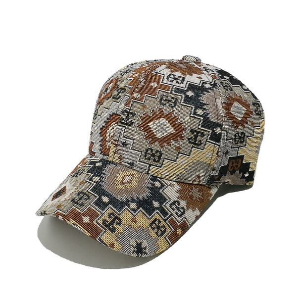 Gorra de béisbol con estampado geométrico bohemio para adultos