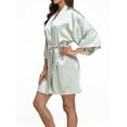thumbnail image 4 of VintageClothing Women Kimono Satin Mother of the Groom Wedding Short Robe One Size, 4 of 5