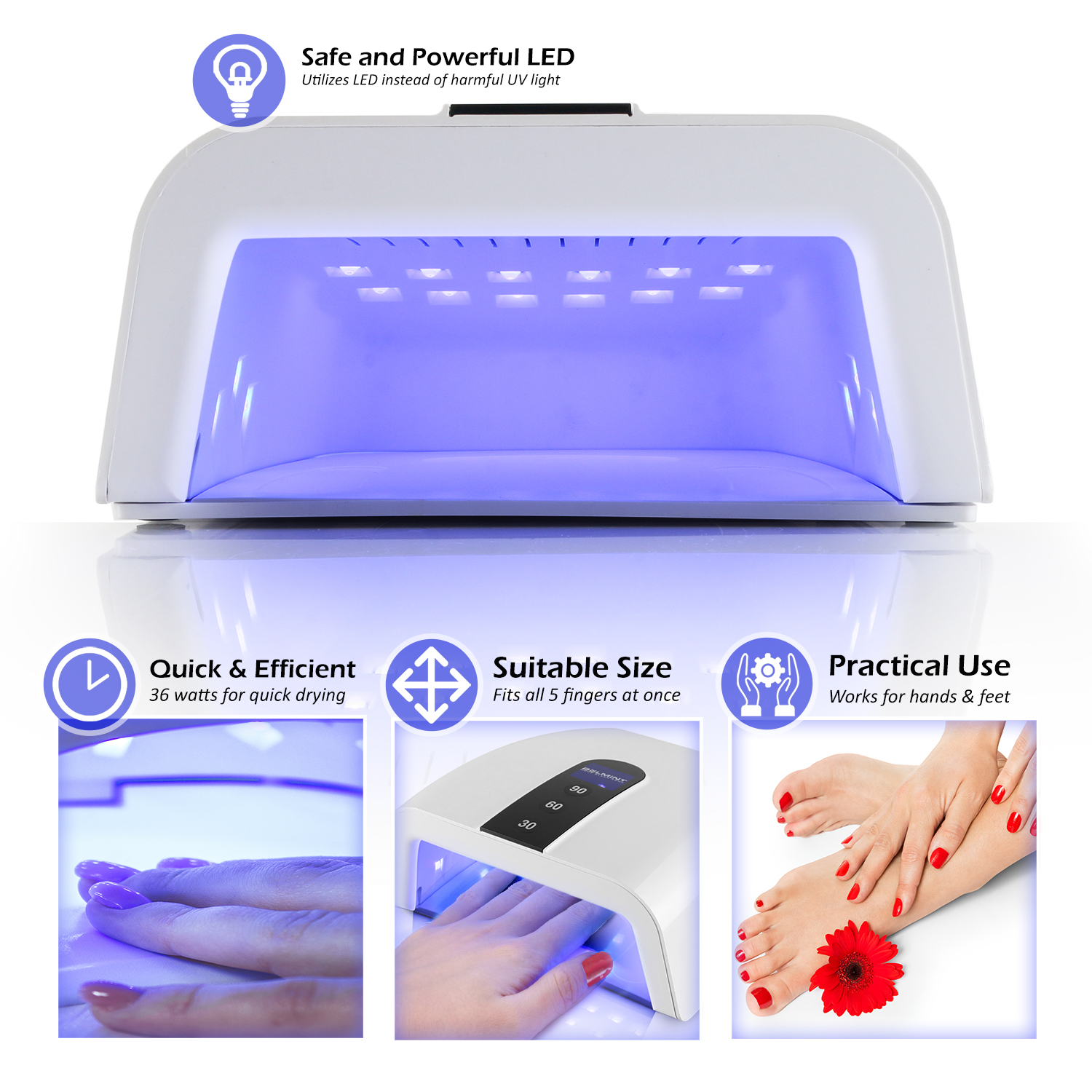 belmint uv led nail lamp