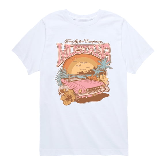 Ford - Mustang Beach - Youth Boys Short Sleeve Graphic T-Shirt