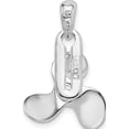 thumbnail image 4 of Sterling Silver Polished Moveable 3D Propeller Pendant(Length 23.65) - Jbsp, 4 of 5