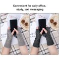 thumbnail image 5 of Holzlrgus 2 Pairs Womens Fingerless Gloves Winter Warm Knit Crochet Thumbhole Arm Warmers, 5 of 6