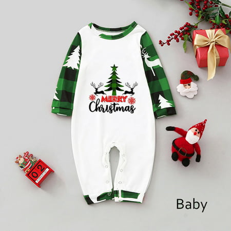 

Fashionable Christmas Print Family European And American Pajamas Parent-child Suit Baby christmas pajamas for women