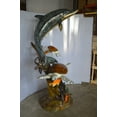 thumbnail image 4 of Nifao Dolphin with Three Turtles Outdoor Fountain Statue, Bronze Garden Water Feature Sculpture for Patio & Yard – Garden Outdoor Decor Sculpture, 43"L x 47"W x 74"H, 4 of 12
