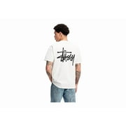 تي شيرت Stussy Mens Basic باللون الأبيض، من StockX