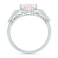 thumbnail image 2 of 1.05 ct Heart Cut Simulated Pink Diamond Claddagh 18K White Gold Womens Engagement Ring, 2 of 4
