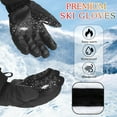 thumbnail image 3 of Ski Gloves, Waterproof Winter Gloves for Men Women, Touchscreen Snowboard Gloves for Driving Cycling Running Hiking, Winter Windproof Breathable Warm Gloves for Cold Weather Outdoor Play, 3 of 7