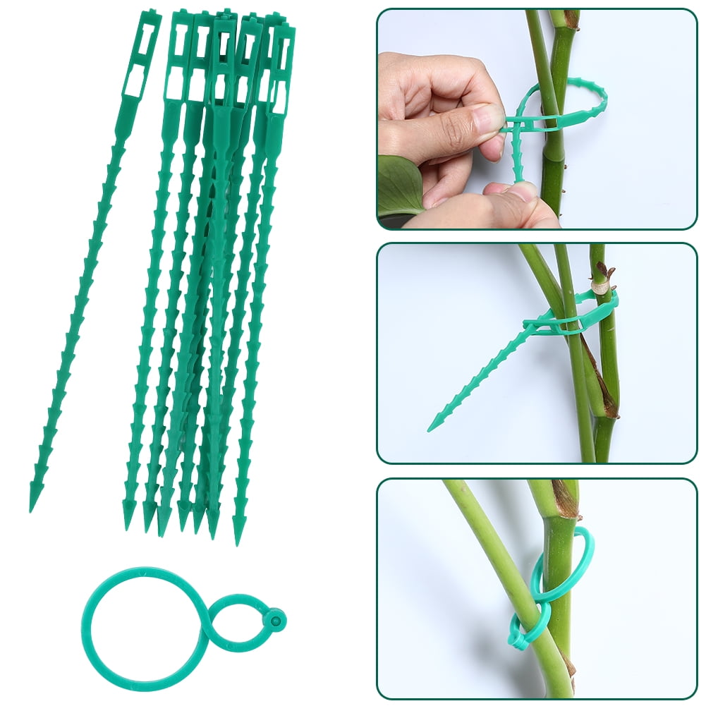 NOGIS 45 PCS Plant Support Stakes Kit, Garden Flower Support Stake Steel Single stalk Support Stake Plant Cage Support Ring Clips Ties for Flowers, Tomatoes, Peony, Lily, Rose