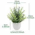 thumbnail image 5 of Artificial Plants Indoor,Fake Plants in Pot,Faux Green Leaf Plant with Modern White Planter,Desk Shelf Office Room Home Decoration Indoor, 5 of 5