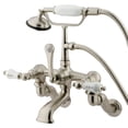 thumbnail image 1 of Kingston Brass Vintage Réglable 3-3/8 "- 10" Centre Mur Support Baignoire à Pattes avec Douche à Main, 1 of 1