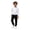 Black, variant on NordicNest Boys Casual Solid Color Trousers, Elastic Waist Breathable Loose Pants, Soft Lightweight Daily Wear for Play & Daily Activities White 110