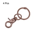 thumbnail image 3 of Giratorio Cierres Cordón Seguridad Gancho con Encuadernación Anillos, 44mm Colorido Langosta Pinza Cierre para Llaves Organización, Bricolaje Artesanía, Marrón, 4uds, 3 of 7