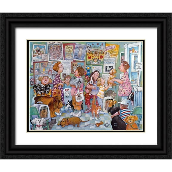 Bell, Bill 14x12 Black Ornate Wood Framed with Double Matting Museum Art Print Titled - Tender Loving Vet