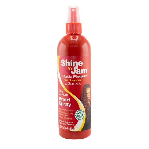 Shine 'n Jam® Magic Fingers® Daily Maintenance Moisture Braid Spray, Unisex, All Hair Types, Moisturizing 12 fl oz