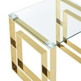 thumbnail image 5 of Pemberly Row Contemporary Stainless Steel/Glass Accent Table in Gold, 5 of 6