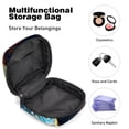 thumbnail image 4 of Starry Dinosaur Velvet Period Bag Storage Organizer for Tampons and Pads, Small Bag with Sponge and Oxford Cloth, 4.7x6.6x6.6 in, Period Pouch, 4 of 6