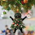 thumbnail image 4 of Christmas Tree Pendant,Personalized Black Cat Christmas Ornaments - Black Cat Acrylic Decorations for Christmas Tree,Black Cat Xmas Decor Tree Hanging - Christmas Ornament for Cat Lovers(A), 4 of 7