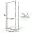 thumbnail image 3 of Basco A002-8Ob Sopora 67" High X 34-7/8" Wide Hinged Framed Shower Door - Silver, 3 of 7