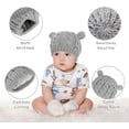 thumbnail image 5 of Zukuco Unisex Newborn Baby Hat and Mitten Set Winter Knitted Thick Warm Beanie Cap Gloves for Infant Boys Girls, 5 of 7