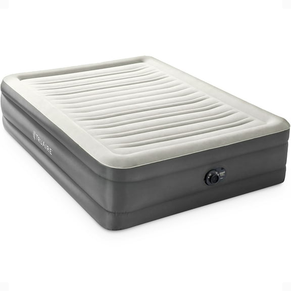 Intex TruAire Luxury Queen Air Mattress Airbed with Lumbar Support and Pump