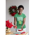 thumbnail image 2 of Elf Santa's Coming Women's Christmas Movie T-Shirt Medium Kelly, 2 of 4