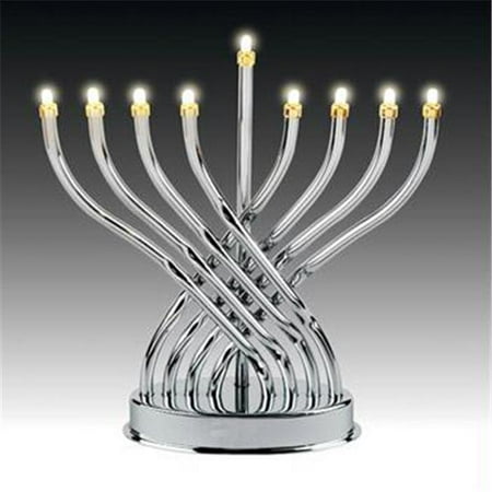 Judaica Kingdom AVJ-ELECTRIC-MENORAH-98098 Electric Menorahs & Candlesticks - Silverplated Low Voltage Electric Menorah