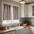 thumbnail image 6 of Ouuluon 2 Panels Cafe Curtains, Washable Insulate Tier Curtains, 39x28in Light Filter Kitchen Cafe Curtain for Coffee Shop Basement Indoor Window, 6 of 7