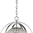 thumbnail image 4 of Olivia 1-Light Polished Nickel Crystal Globe Pendant, 4 of 5