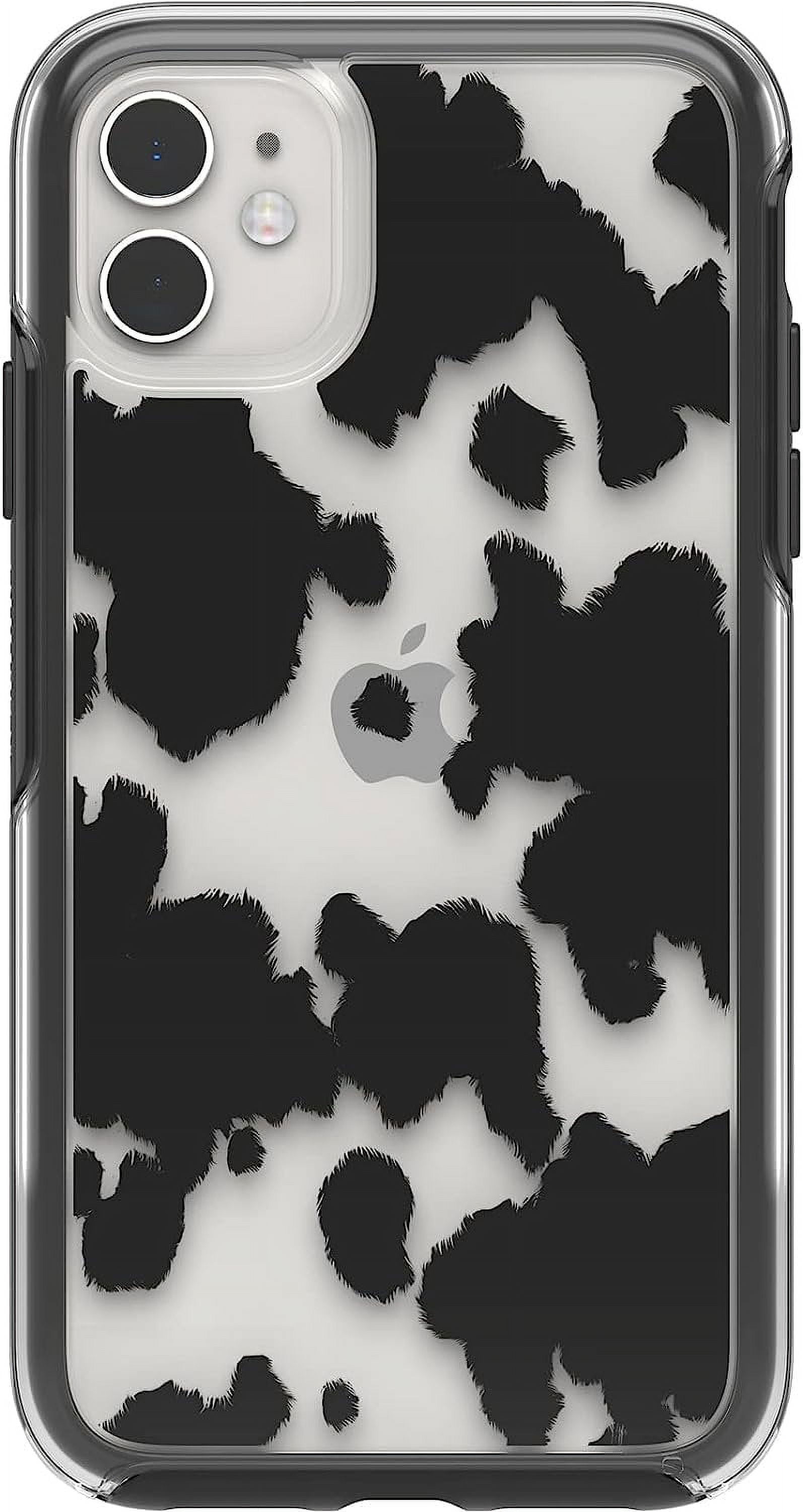 OtterBox iPhone 11 Only - Symmetry Clear Series Case - Cow Print - Ultra-Sleek - Wireless Charging Compatible - Raised Edges Protect Camera & Screen - Non-Retail Packaging