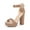ROSE GOLD-RHINESTONE, variant on Women's Platform Block Heel Sandals with Ankle Strap for Formal & Party Wear
