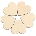 thumbnail image 4 of Ludlz 50 Pcs Wooden Love Heart Shape DIY Hanging Heart Plain Decoration Crafts, 4 of 4