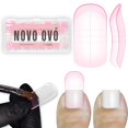 thumbnail image 1 of Uñas para dedos del pie de doble forma NOVO OVO, 300 unidades, para poligel, color rosa, 1 of 8