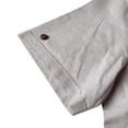 thumbnail image 6 of APEXFWDT Men's Stand Collar Cotton Linen Shirt Casual Short Sleeve Banded Collar Shirt for Vacation,XL,Gray, 6 of 6